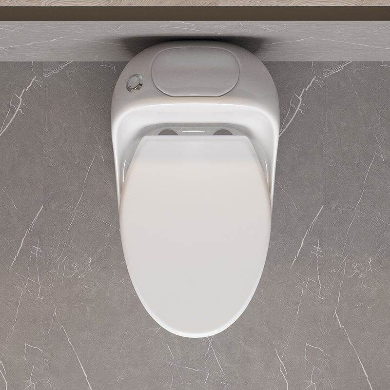 Modern Ceramic Sanitaryware Floor Standing Colorful Round Egg Shape White Toilet-5