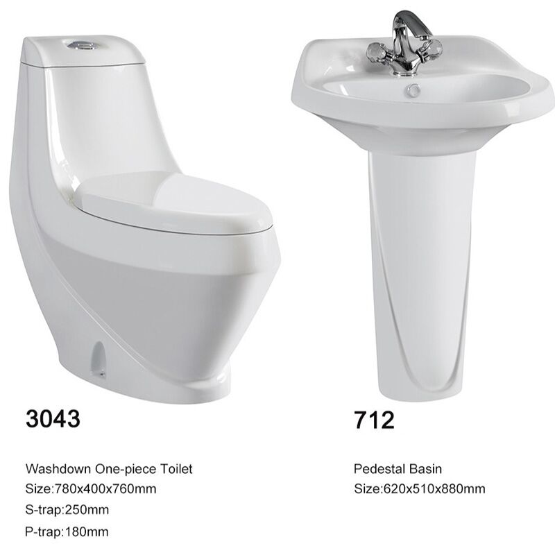 Modern Siphon Flush Water Closet Commode Ceramic Bathroom 1 Piece Wc Toilet-06-3043_712-6