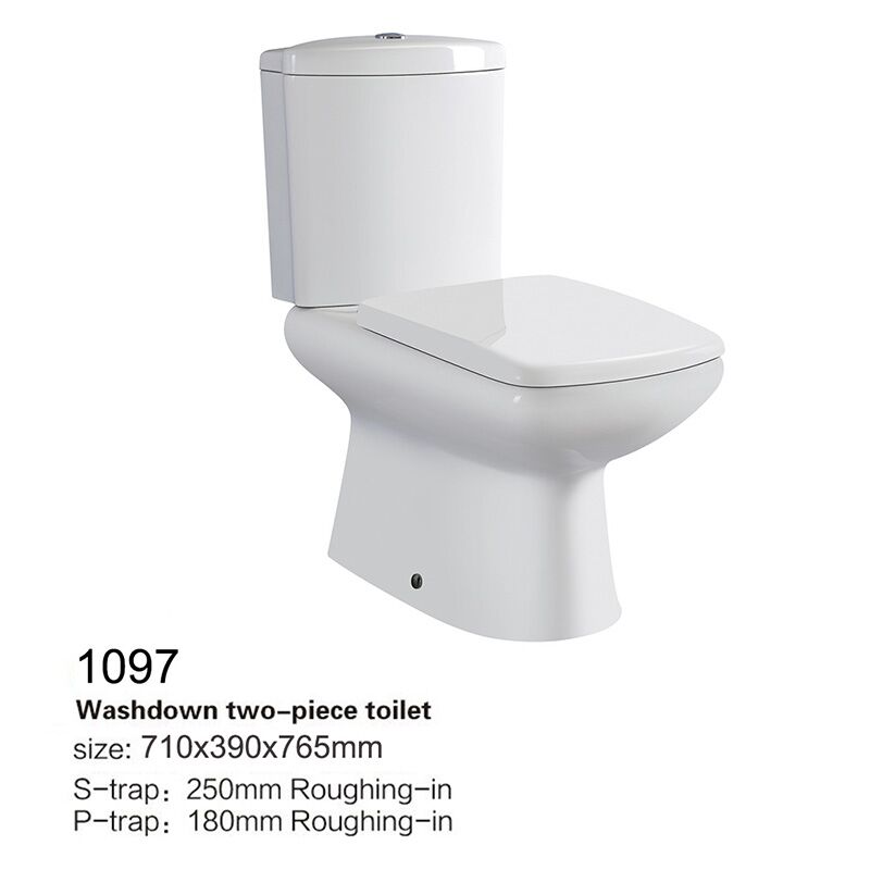 Modern bathroom Toilette lavatory siphon flushing ceramic s trap two piece toilet -04-1097