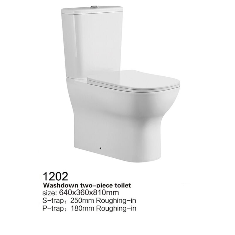 Modern bathroom Toilette lavatory siphon flushing ceramic s trap two piece toilet -05-1202